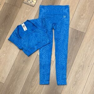 GYMSHARK ADAPT ANIMAL X WHITNEY SEAMLESS LEGGINGS AND CROP TOP